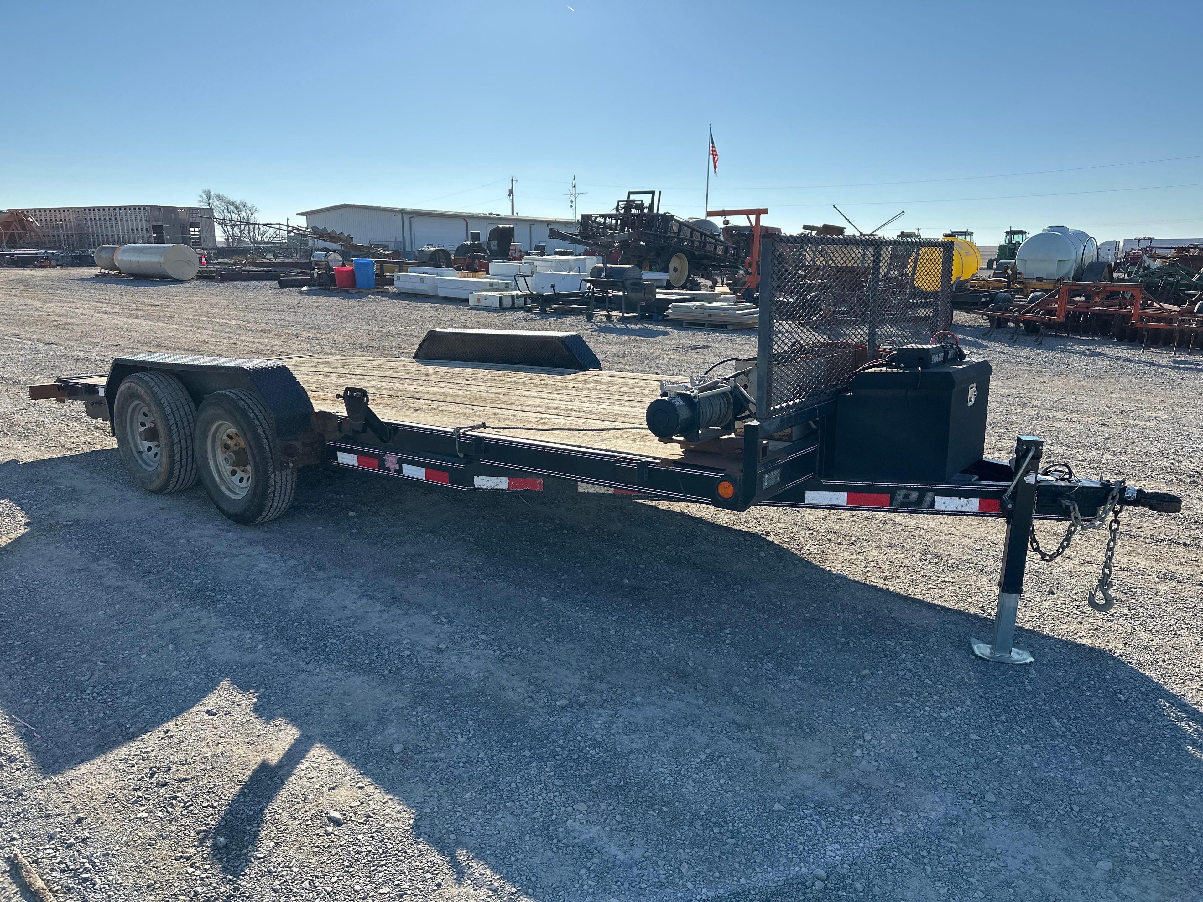 PJ 83" X 18' FLATBED UTILITY TRAILER, HEAD