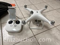 DJI PHANTOM 4 DRONE, CONTROLLER AND CARRYING