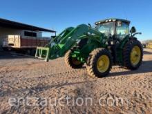 2018 JD 6155R TRACTOR, 3PT, PTO,