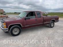 1995 CHEVY 2500 PICKUP, EXT. CAB, 454 GAS ENG.,