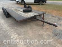 SHOPBUILT 7' X 15 1/2' FLATBED TRAILER, BP, TA,