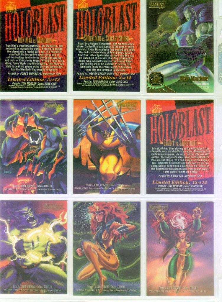 Lot Of Holoblast Cards And Powerblast Cards By Fleer Corp