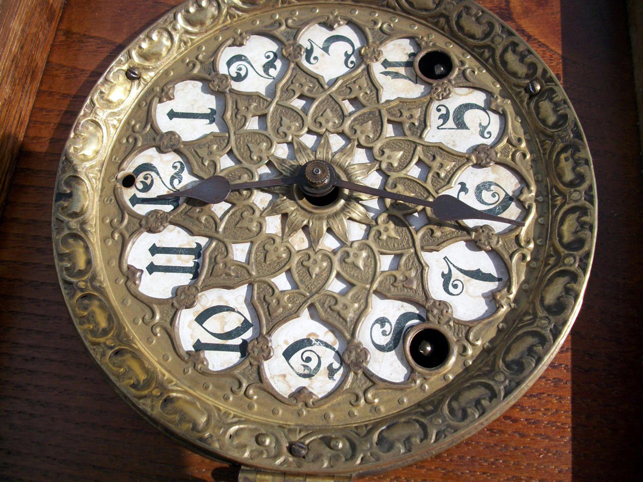 Lot 26: Vintage Mantel Clock Face Marked Sf