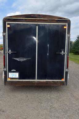 2002 H-H 7’x15’ Cargo Trailer, Tandem Axle, Flip Down Ramp Door, Side Door