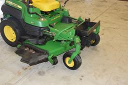 John Deere 950 Zero Turn Lawn Mower, 7 Iron 60” Deck, 27 HP, Rear Bagger Hopper, Thatcher, 560 Hours