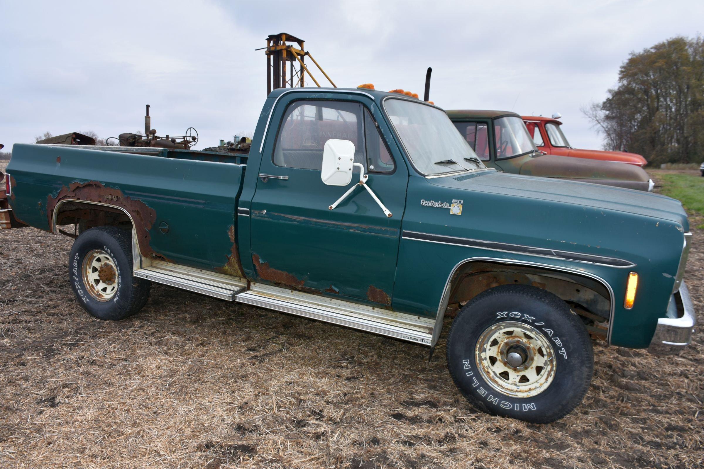 1978 Chevy Scottsdale 20 Pickup, 4x4, Reg Cab, Long Box, Has Not Run In 6 Years, Auto, Does Not Ru