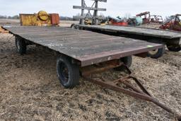 7'x14' Steel Floor Hay Rack With Running Gear