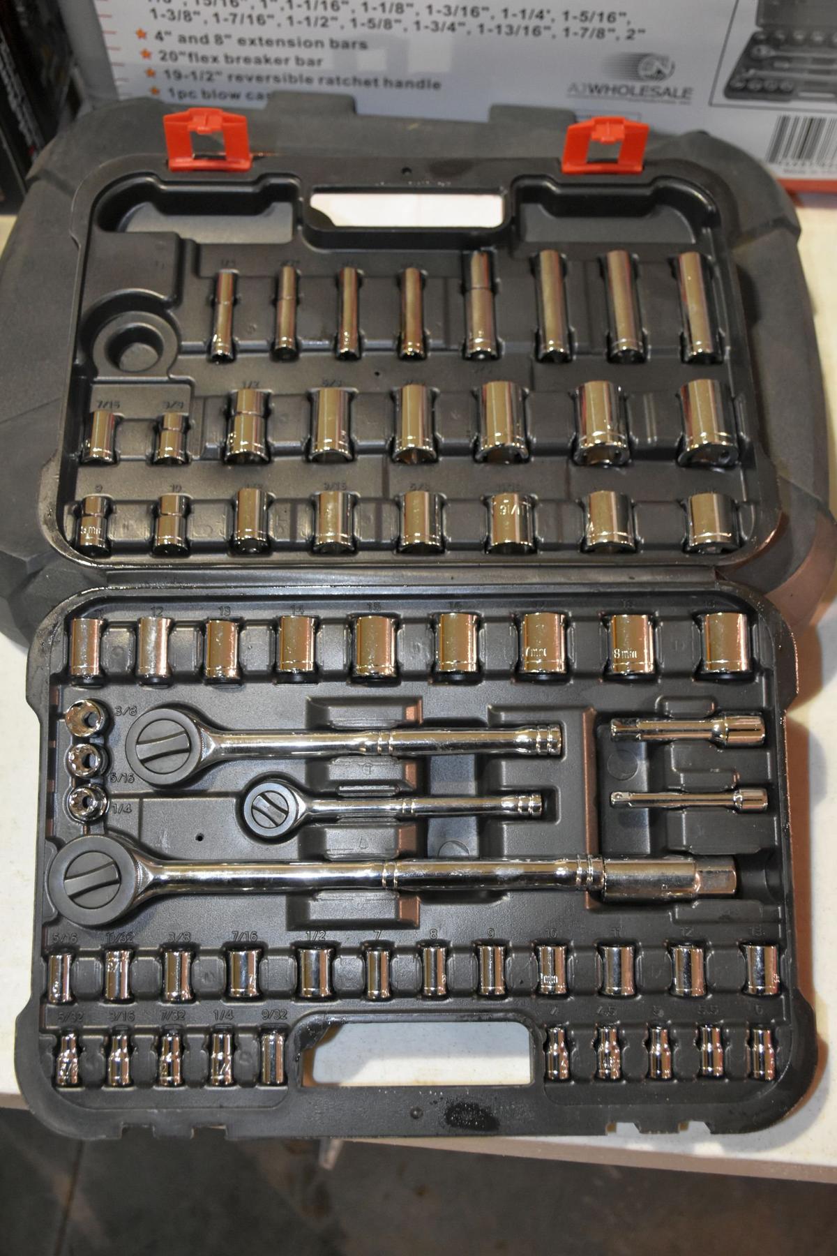 Speedway SAE And Metric 64 Piece Socket Set, In Hardcase