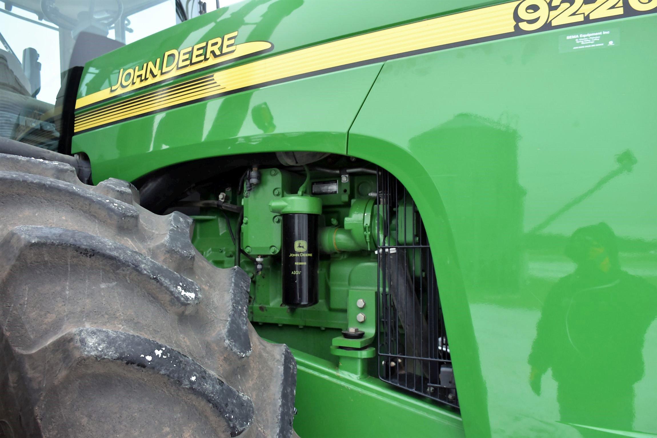 2006 John Deere 9220 4WD Tractor, 1895 Actual Hours, 620/70R42 Tires At 80%, (6) 205KG Rear Wheel We