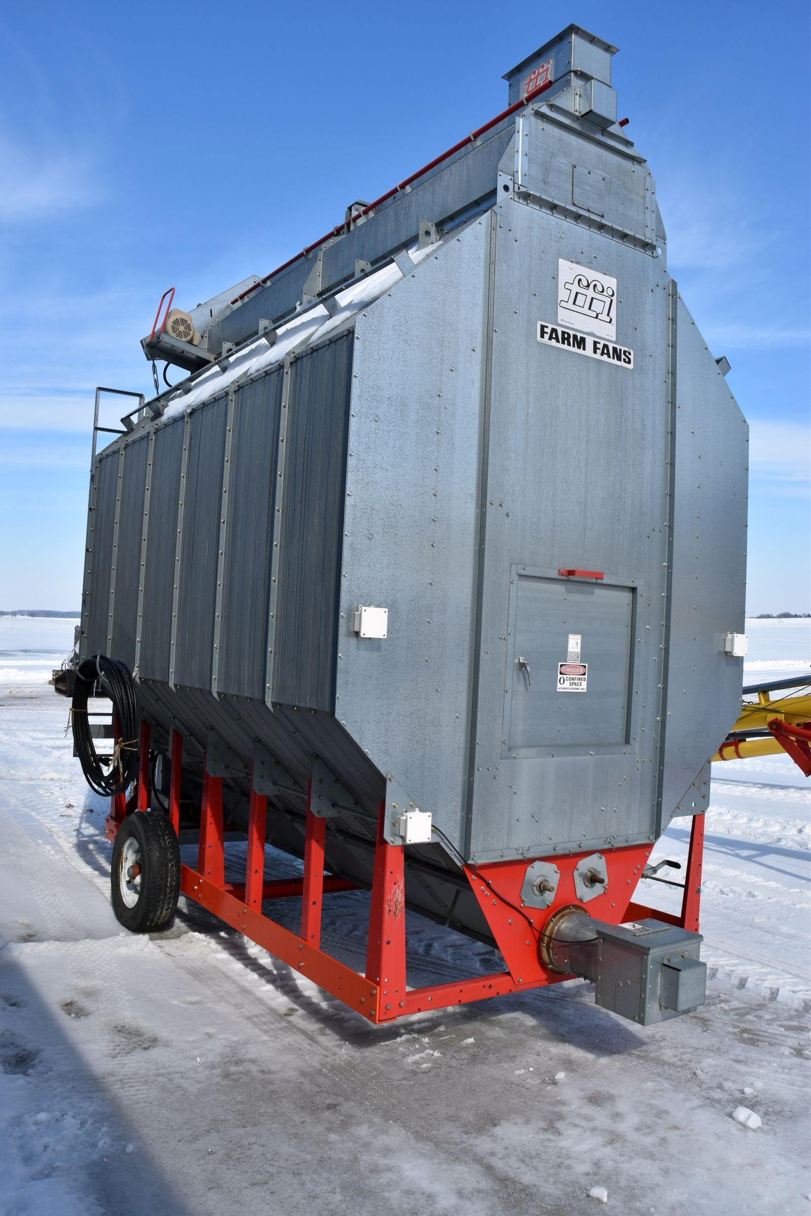 Farm Fans CF/AB 270 Grain Dryer, Model 270-1LL08877, 12 Foot Grain Column, 36”, 15HP, 230 Volts, Sin