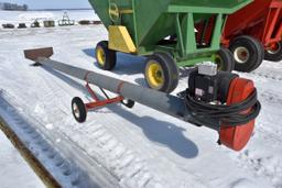 8”x23’ Grain Auger With 3HP Electric Motor On Transport