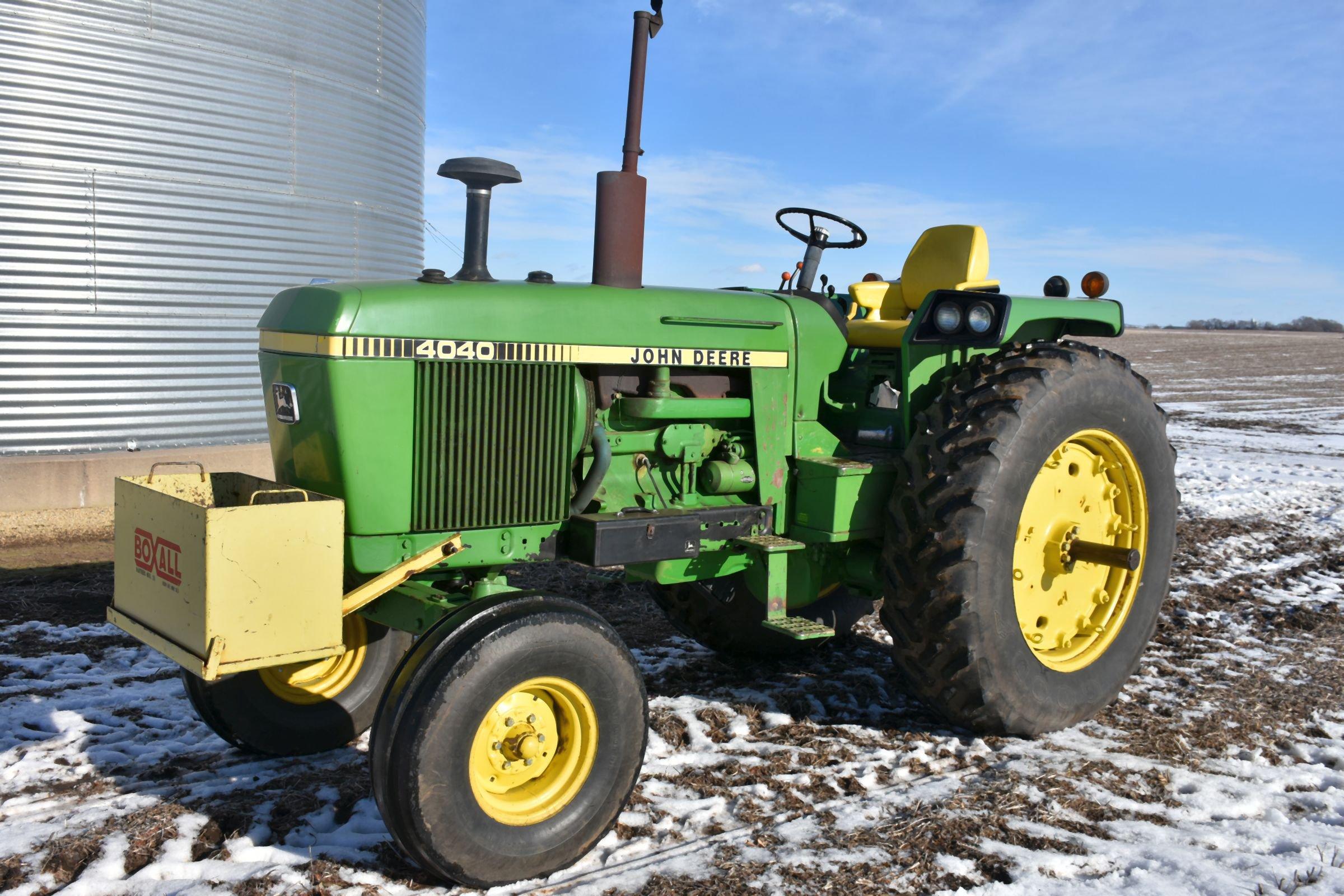 1980 John Deere 4040 Open Station 2WD Tractor, 6981 Hours, Quad Range, 2 Hydraulics, 3pt., 540/1000P