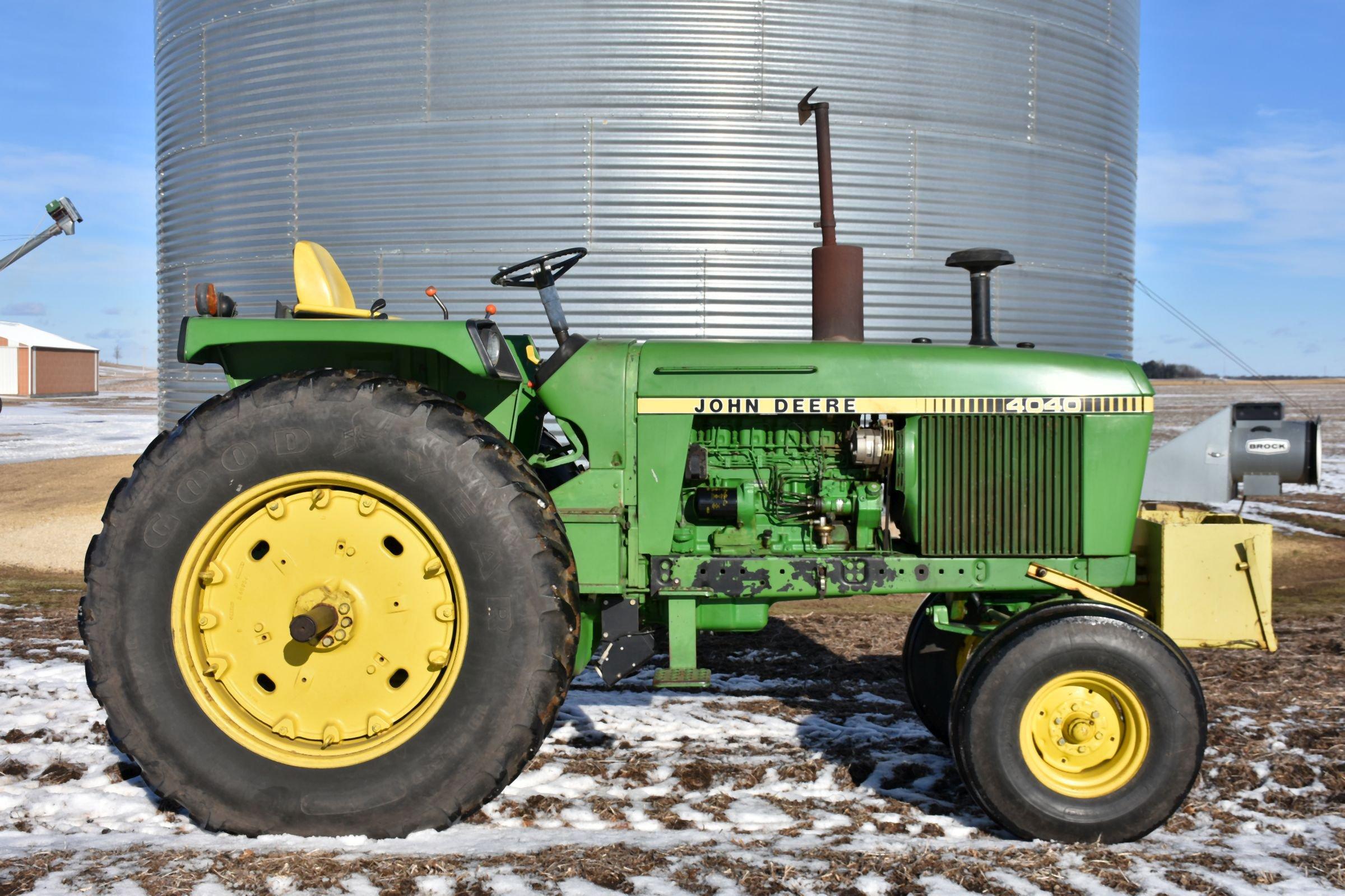 1980 John Deere 4040 Open Station 2WD Tractor, 6981 Hours, Quad Range, 2 Hydraulics, 3pt., 540/1000P