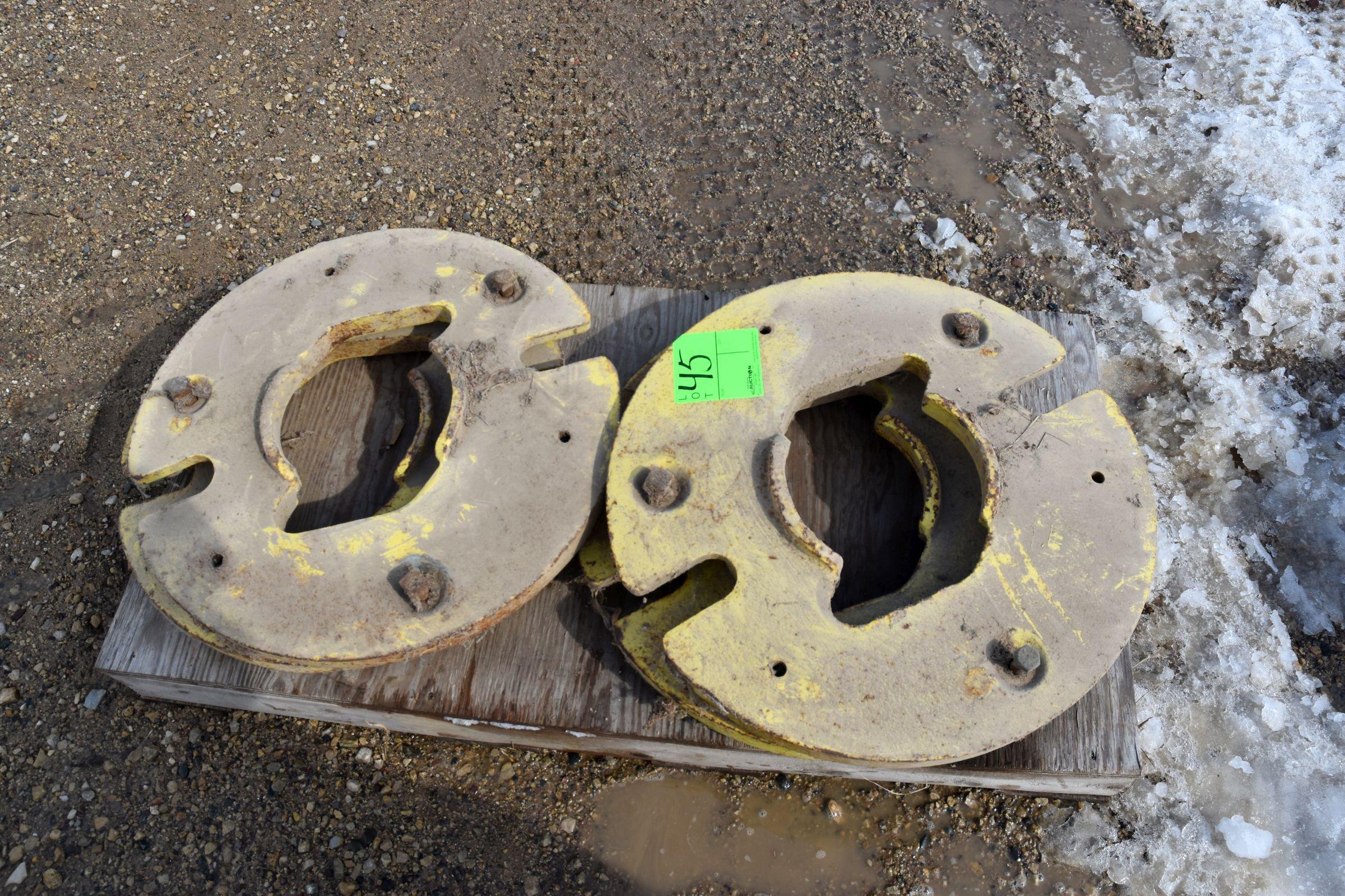 (4) Rear Wheel Weights For 10 or 20 Series JD Tractors, Selling 4x$