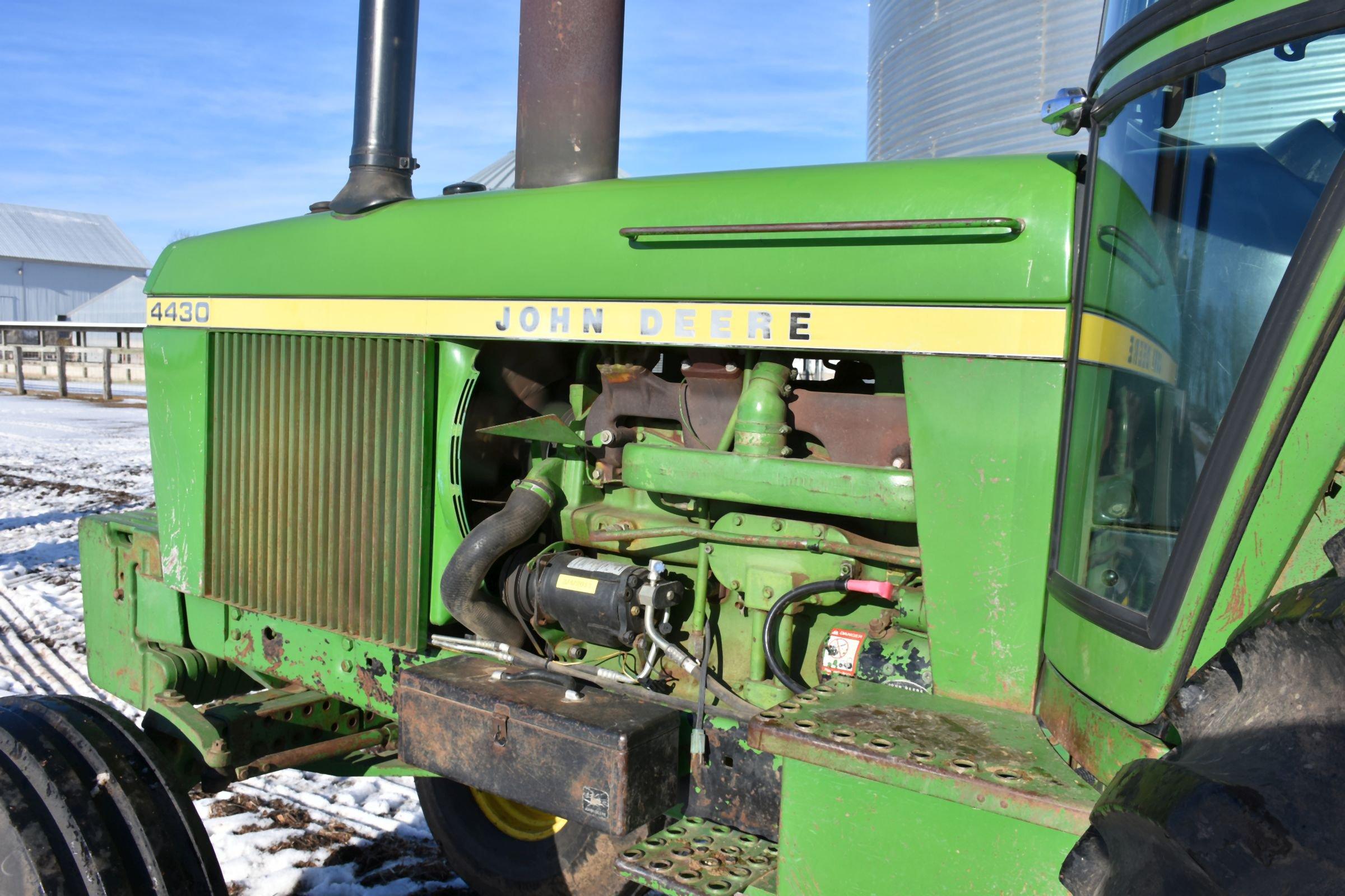 1977 John Deere 4430 2WD Tractor, 8493 Actual hours, CAH, 540/1000PTO, 2 Hydraulics, 10 Front Weight