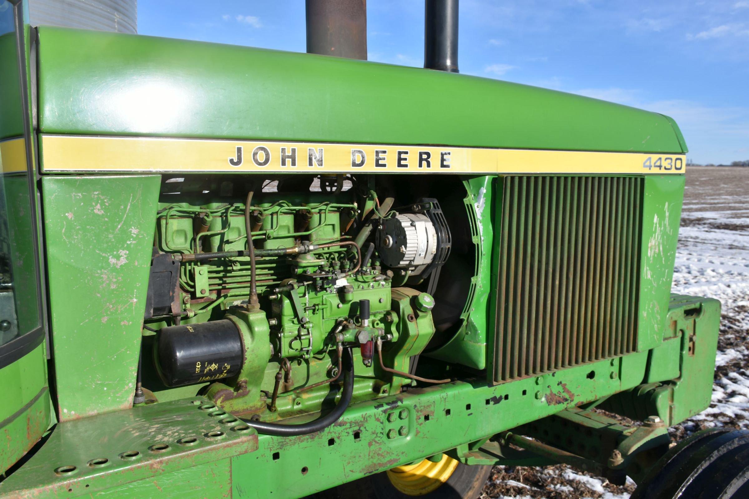 1977 John Deere 4430 2WD Tractor, 8493 Actual hours, CAH, 540/1000PTO, 2 Hydraulics, 10 Front Weight