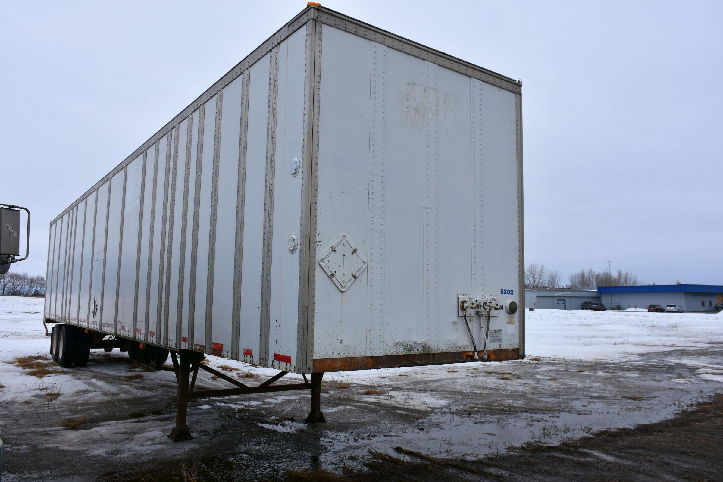 1995 Wabash 53' Enclosed Van Body Trailer, Cargo