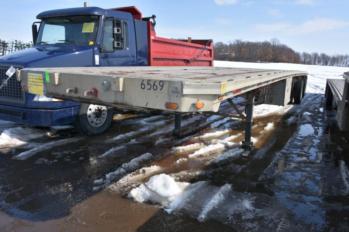 1987 Raven 48' Flatbed Semi Trailer, 96" Wide