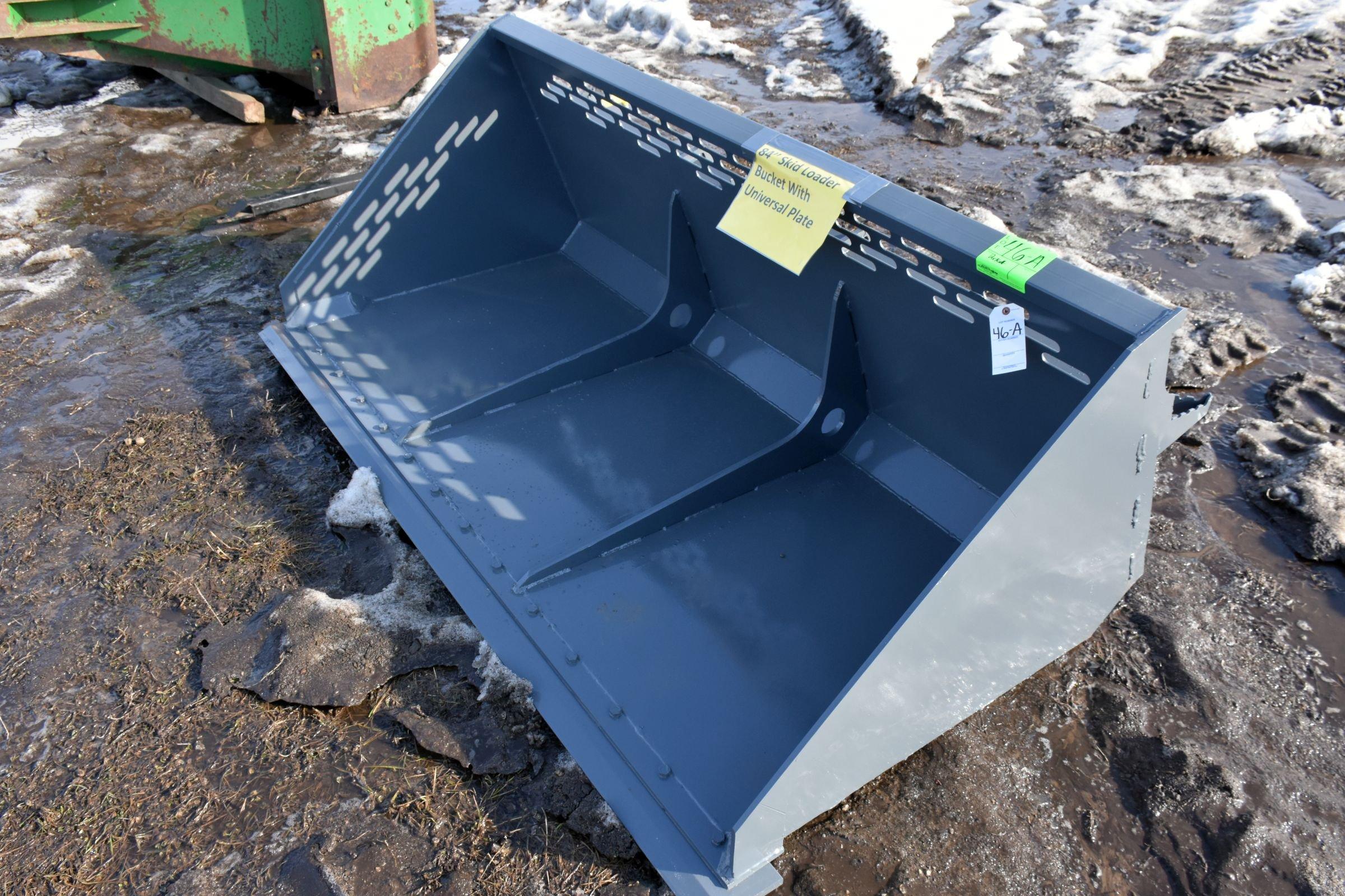 84'' Skid Loader Bucket With Universal Plate