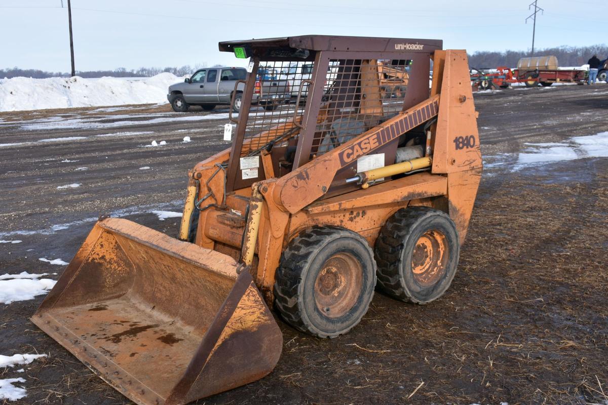 Case 1840 Skidloader, Diesel, Cage Cab, 6028