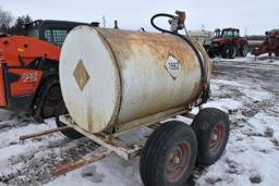 500 Gallon Fuel Tank On Tandem Axle Trailer