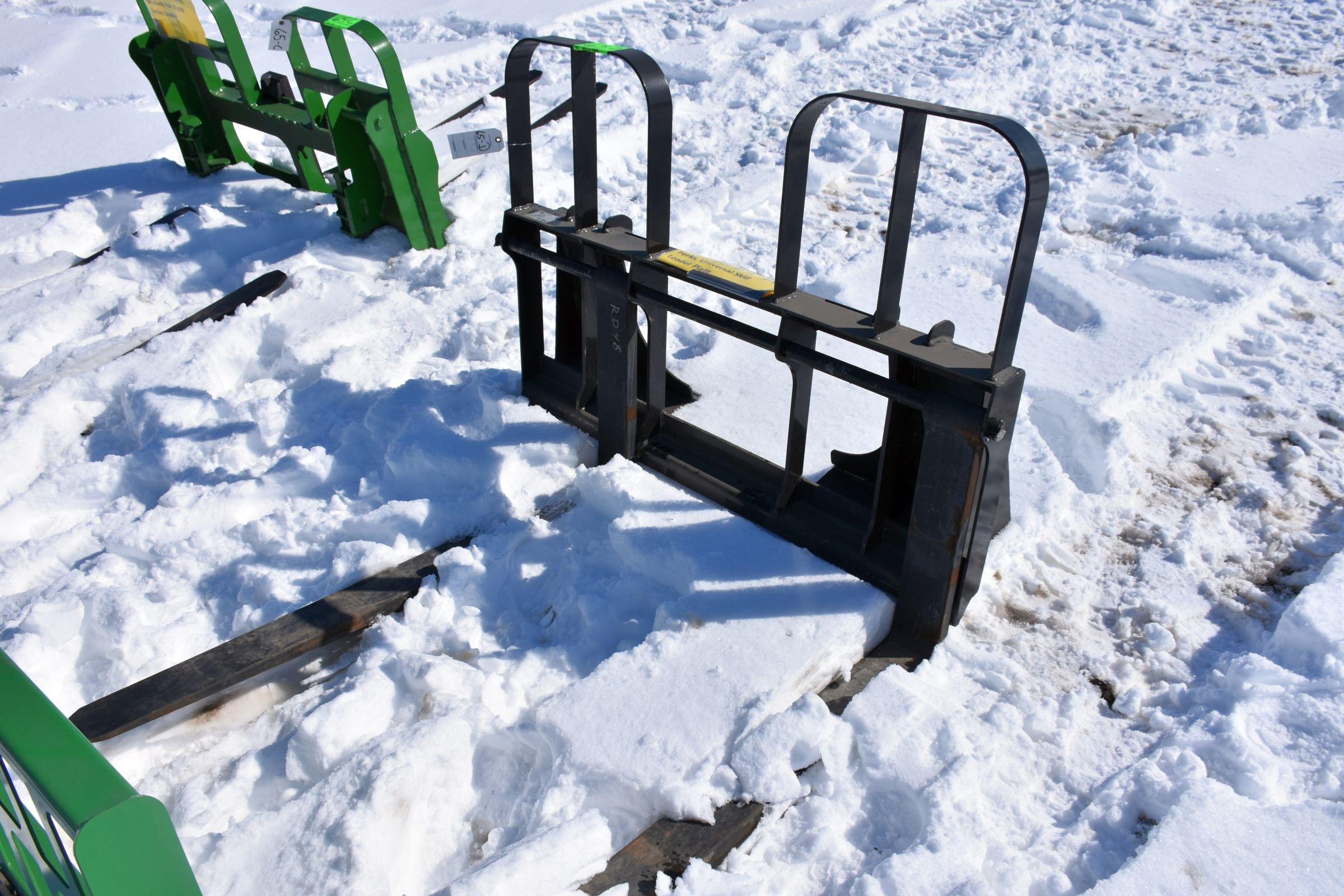 New Unused RD 48" Pallet Forks, Universal Skid