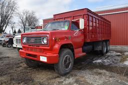 1975 Chevy C65 Tandem Axle Grain Truck, Target Master 427 V8 Gas, 5x2 Speed Transmission, 20’ Steel