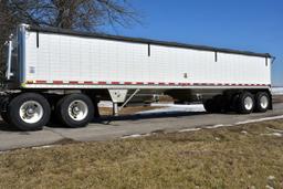 2003 Wilson PaceSetter Hopper Bottom Grain Trailer, 38’x66”x96”, Roll Tarp, Spring Ride, 22.5 Rubber