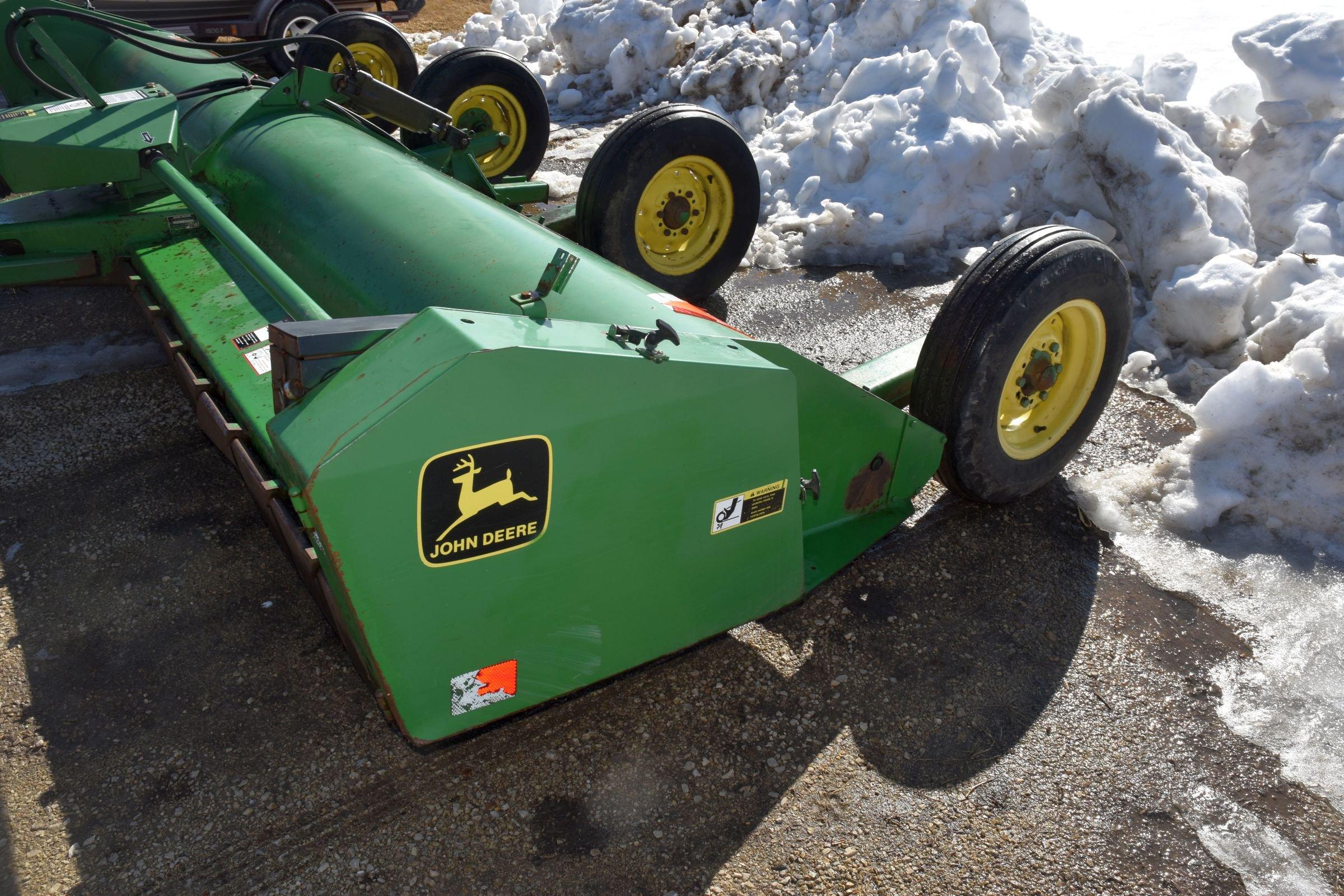 John Deere 115 Stalk Shredder, 15’, 4 Wheel Transport, 1000PTO, Good Knives, SN: X002689