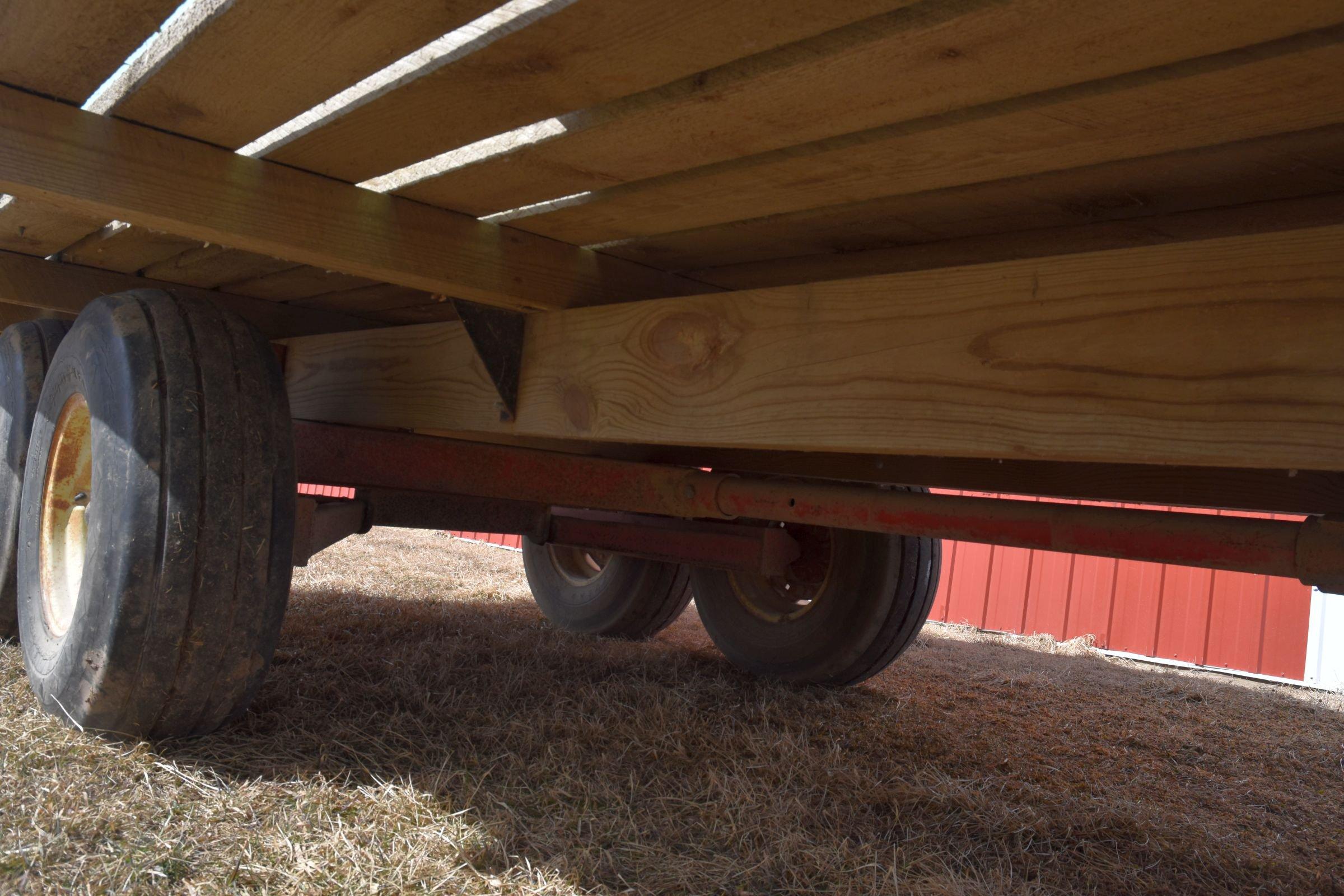 8'x16' Flatbed With Tandem Axle 12 Ton Running Gear With (2) 1400 Gallon Poly Tanks