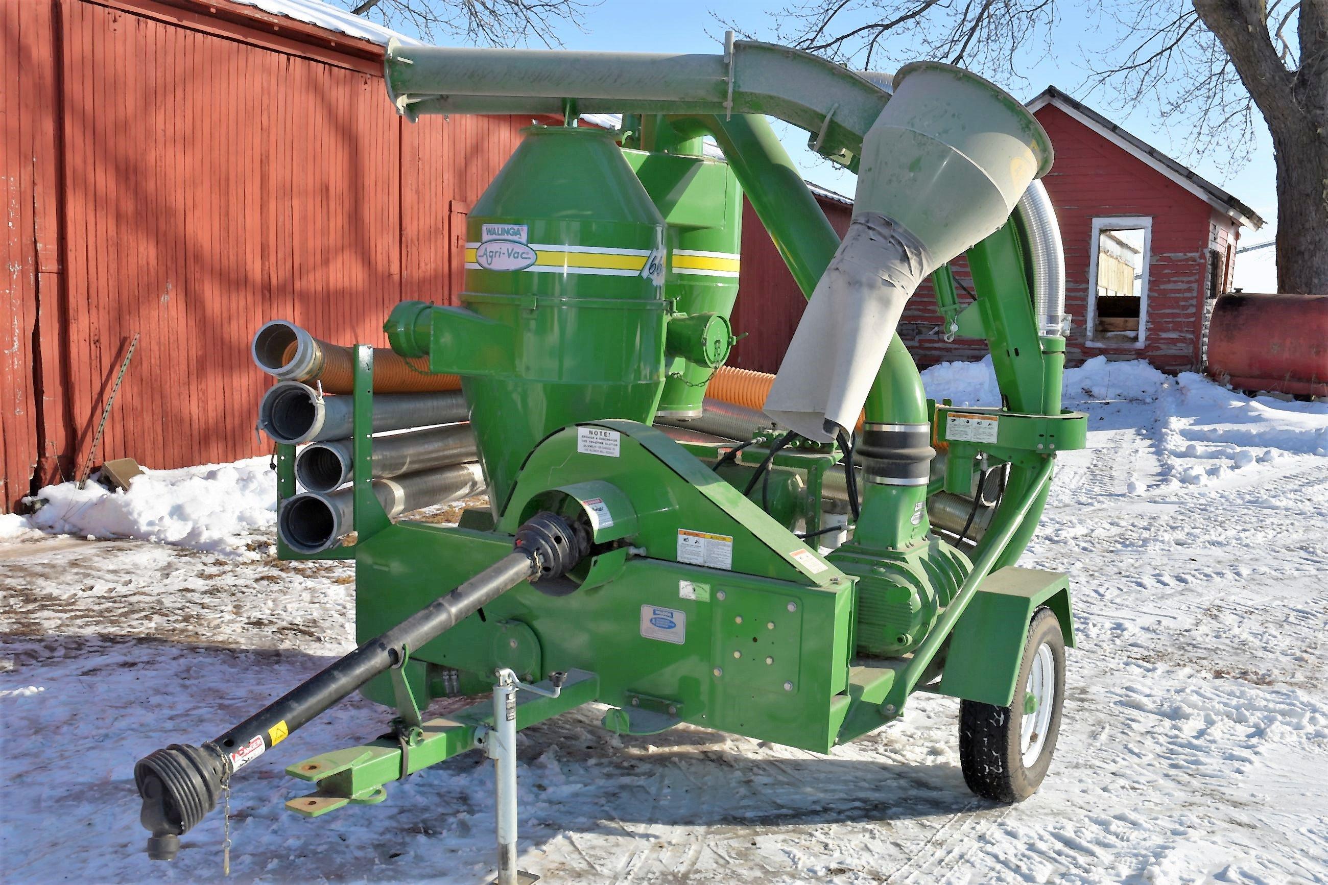 2012 Walinga 6614 Grain Vac, 1000PTO, 4 Section Of Flex Hose, 73.1 Hours, Like New, Only Used On Sch