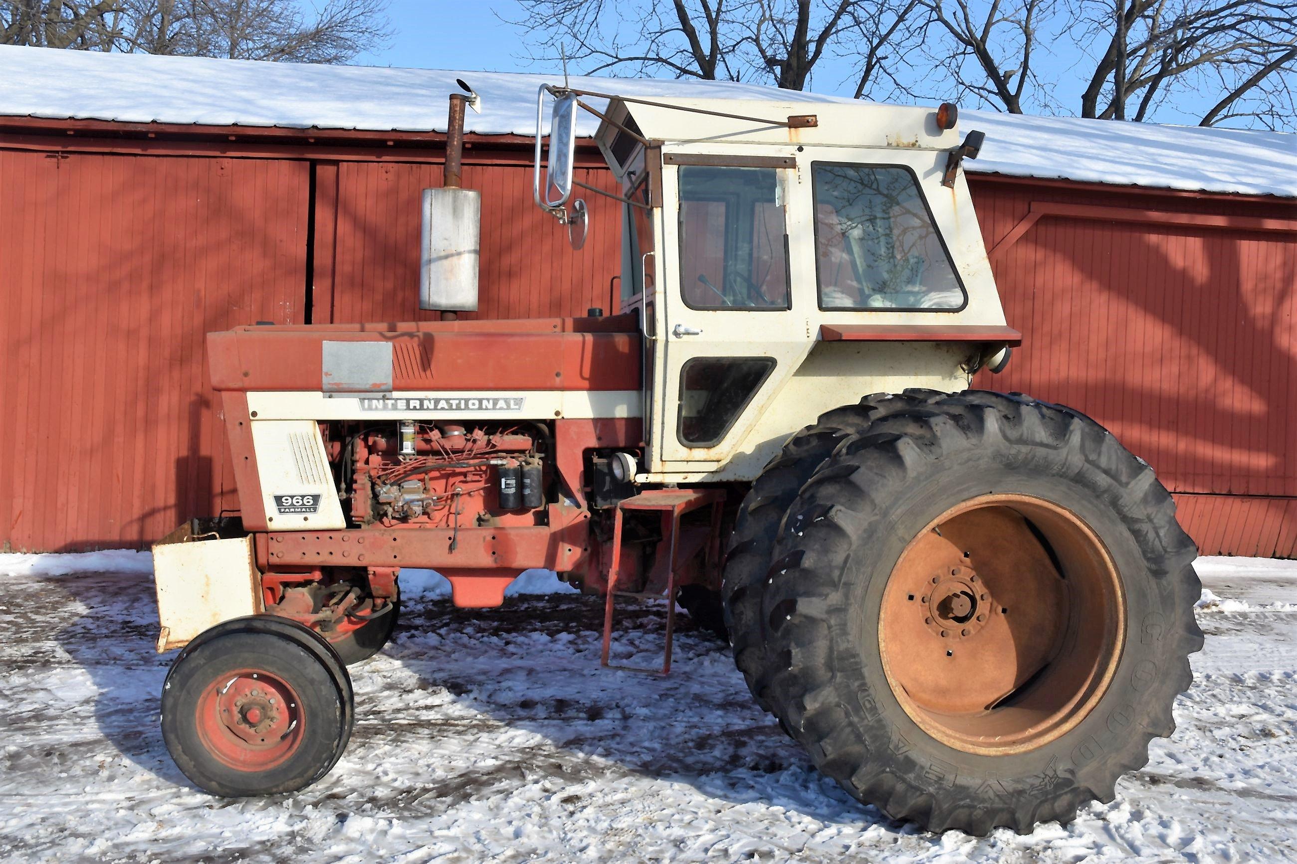 International 966 Tractor, Cab, 7306  Hours, 18.4x34 Duals At 50%, 3pt., 540/1000PTO, 2 Hydraulics,