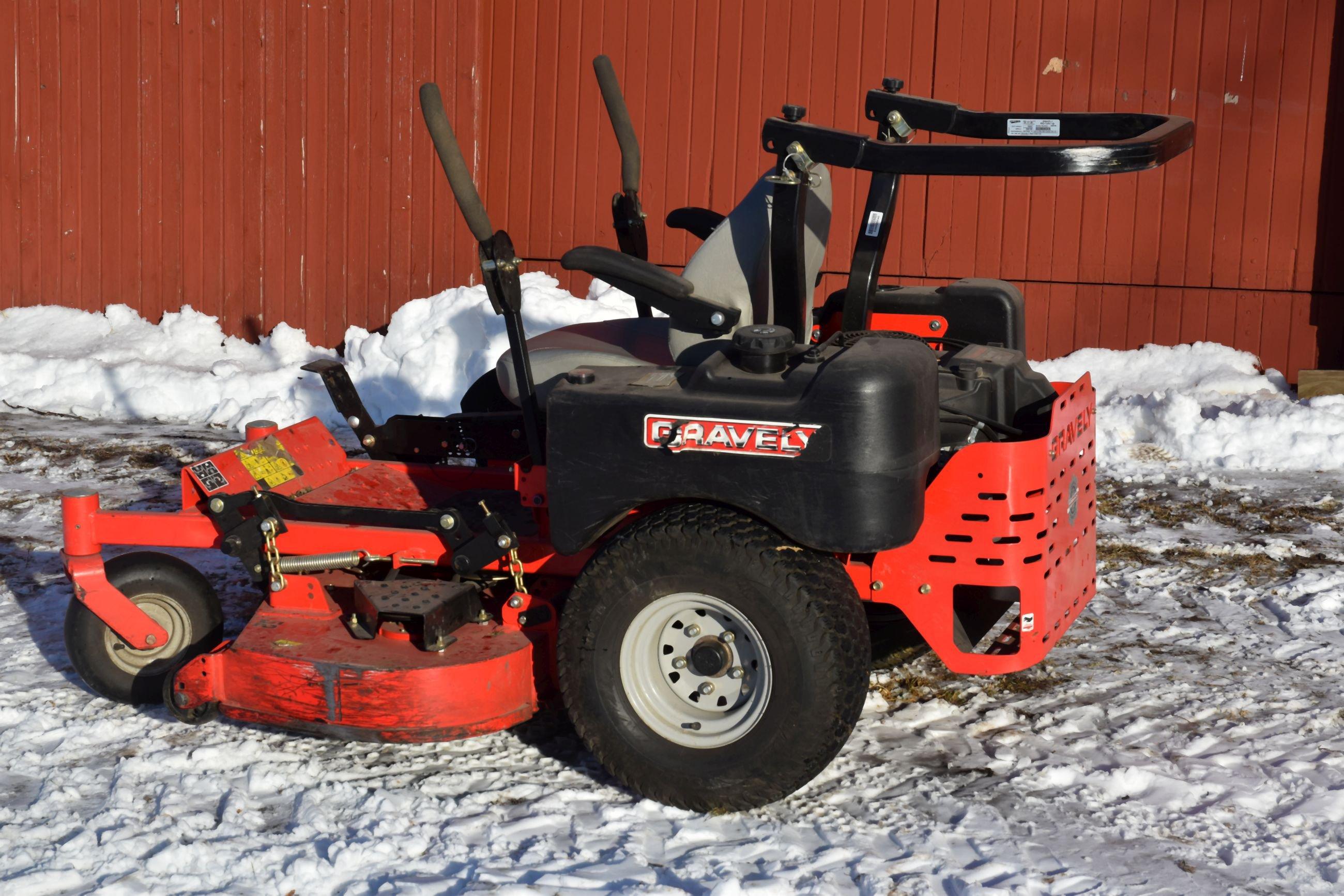 Gravely Pro-Turn Commercial Zero Turn Lawn Mower, 23HP, 52” Deck, 118 Hours, One Owner