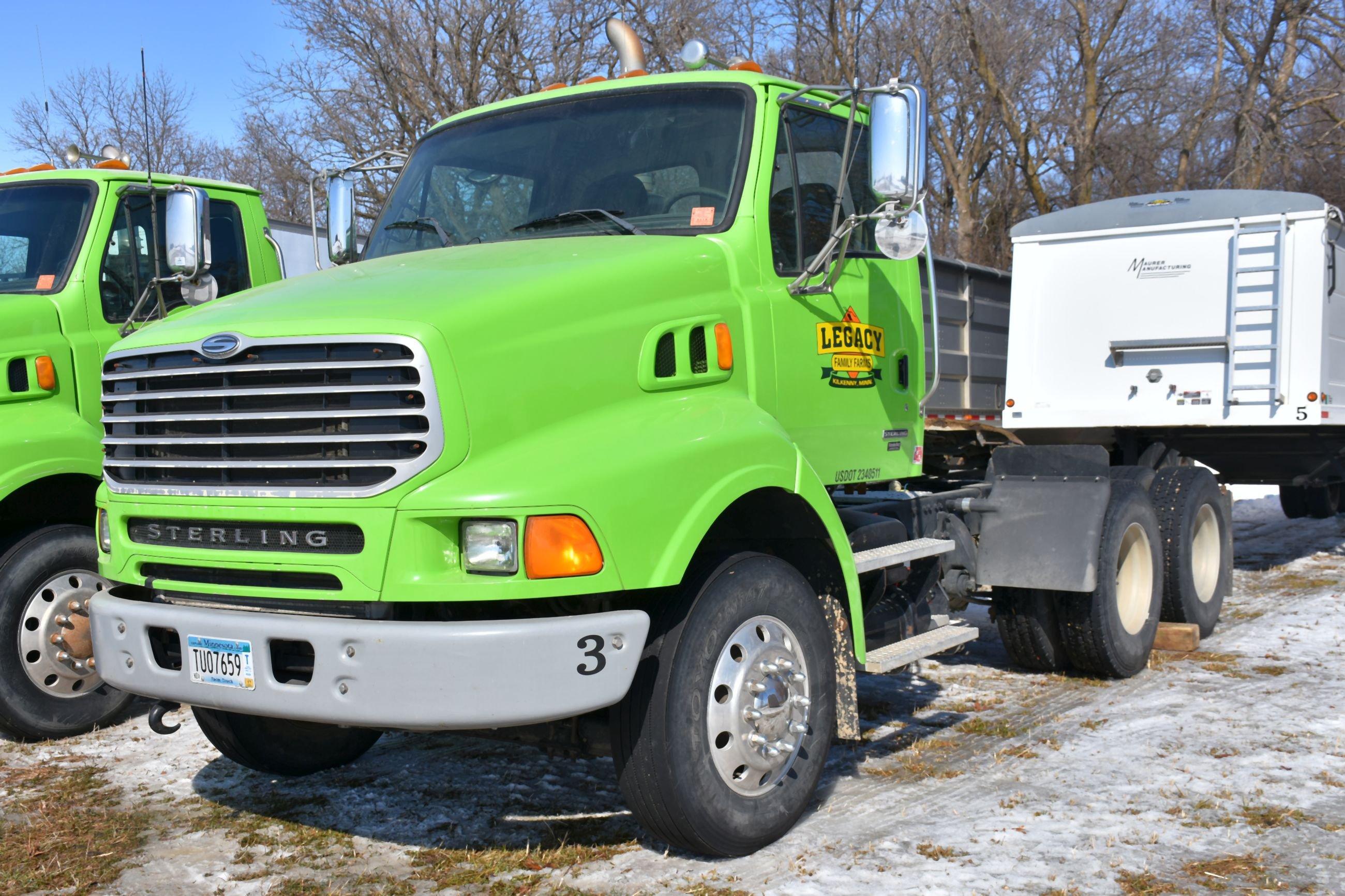 2007 Sterling 9500 Day Cab Semi Tractor, 10 Speed Auto Shift With Manual Paddle Shifter, 3 Pedal Sys