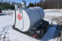 500 Gallon Fuel Caddy, Double Wall Tank With High Flow GPI 3025 12 Volt Pump And Tandem Axle Trailer