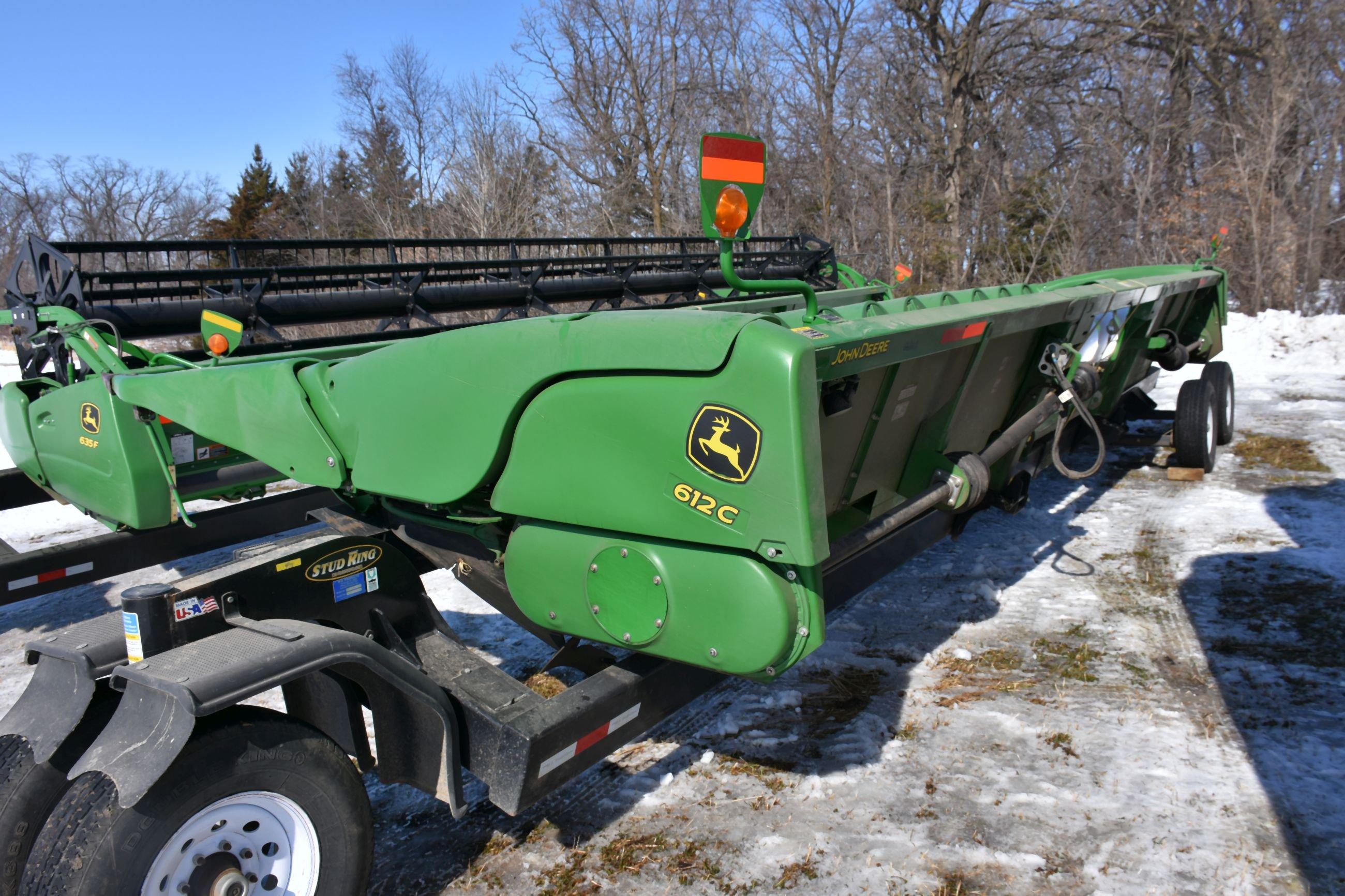 2013 John Deere 612C Stalkmaster, Hydraulic Deck Plates, Dual PTO, Single Point Hookup, SN:1H00612CE