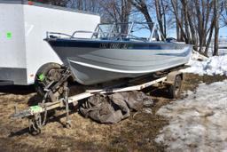 Starcraft 17’ Aluminum Fishing Boat, 35HP Evinrude, 7.5HP Evinrude Kicker, Deep-V Haul, With Good Tr