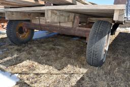 13'x8' Wooden Hay Rack On Running Gear