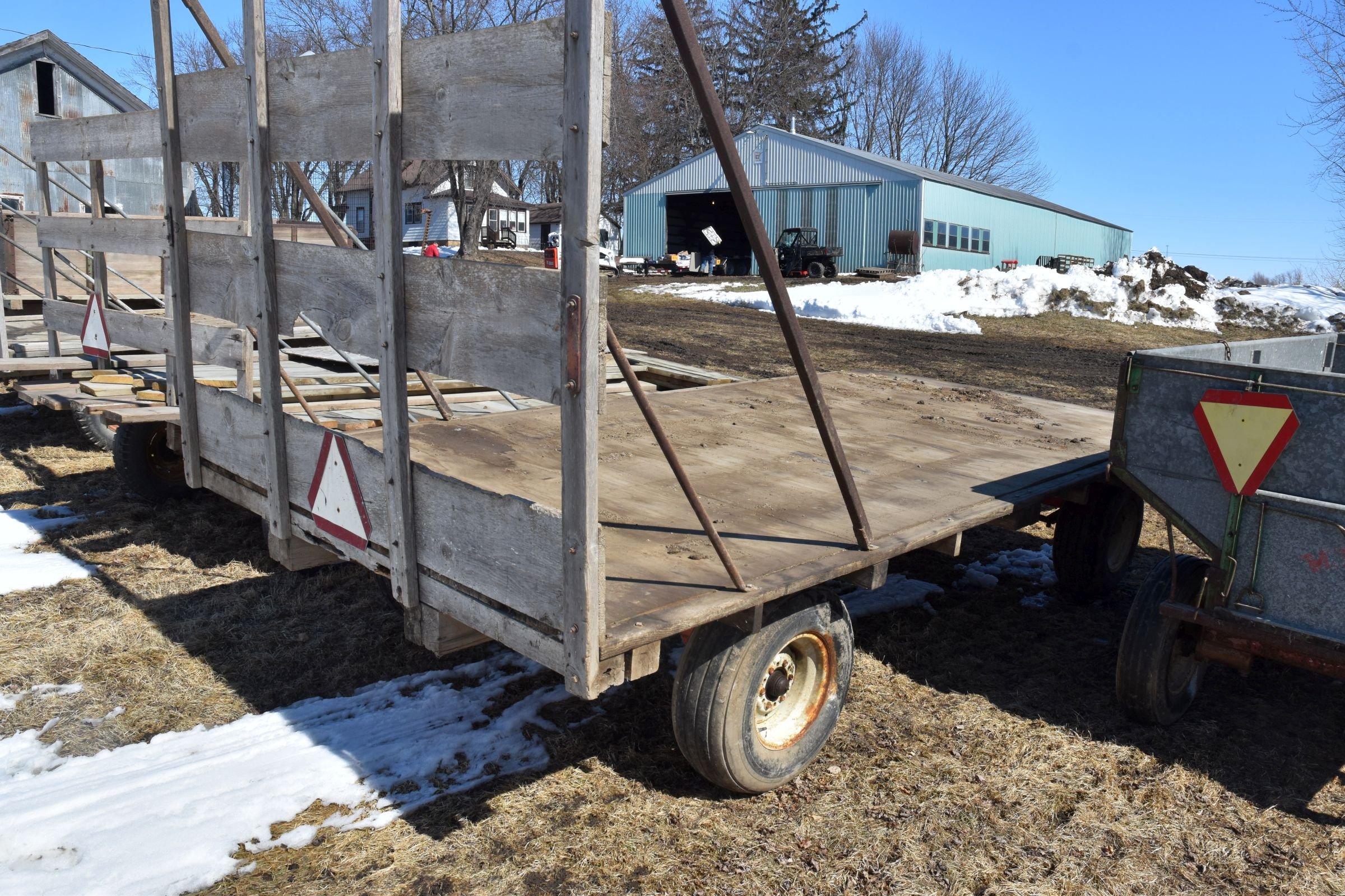 16'x8' Wooden Hay Rack On Nu-Bilt Gear