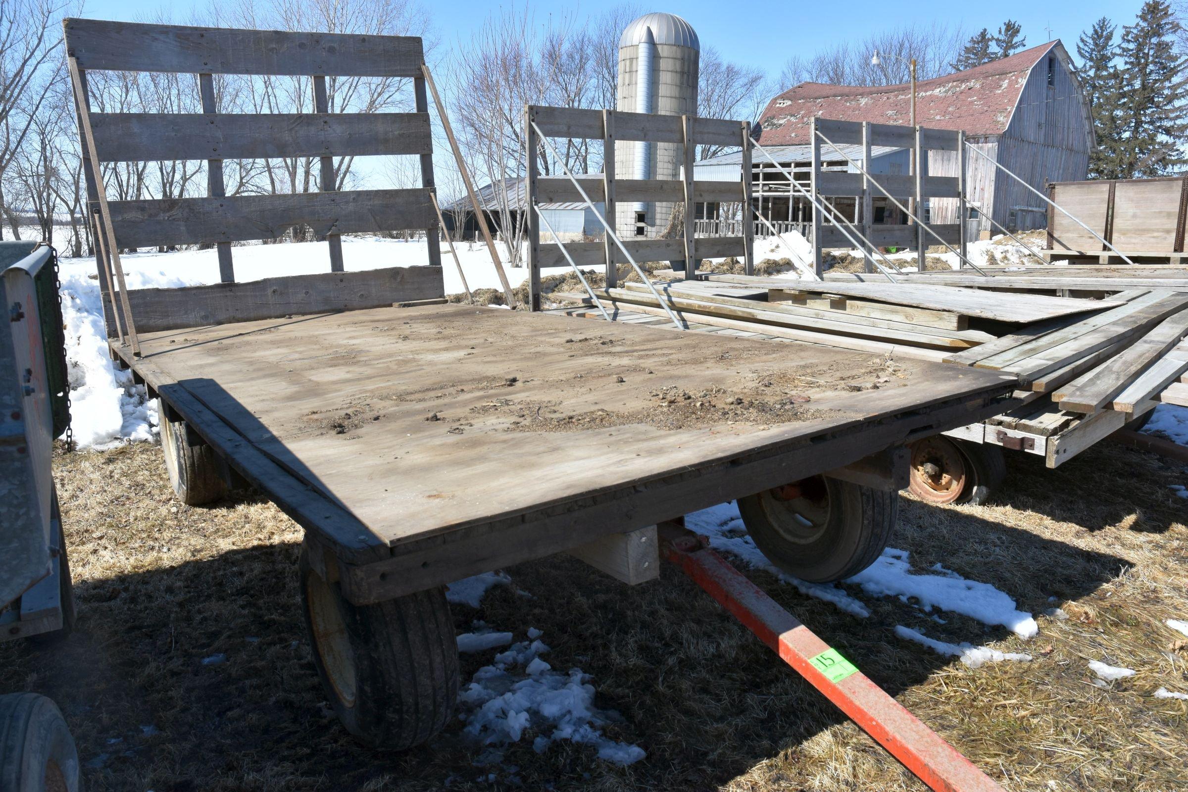 16'x8' Wooden Hay Rack On Nu-Bilt Gear