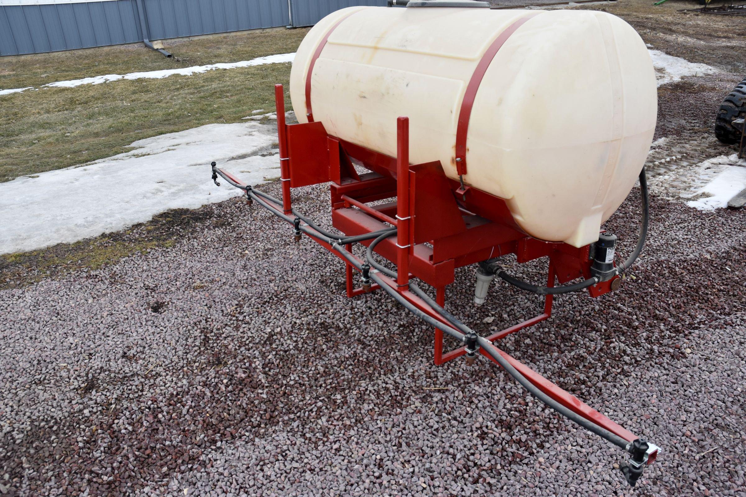 3pt. Poly Sprayer Tank, 200 Gallon With 10’ Booms, Flow Jet 12volt Pump