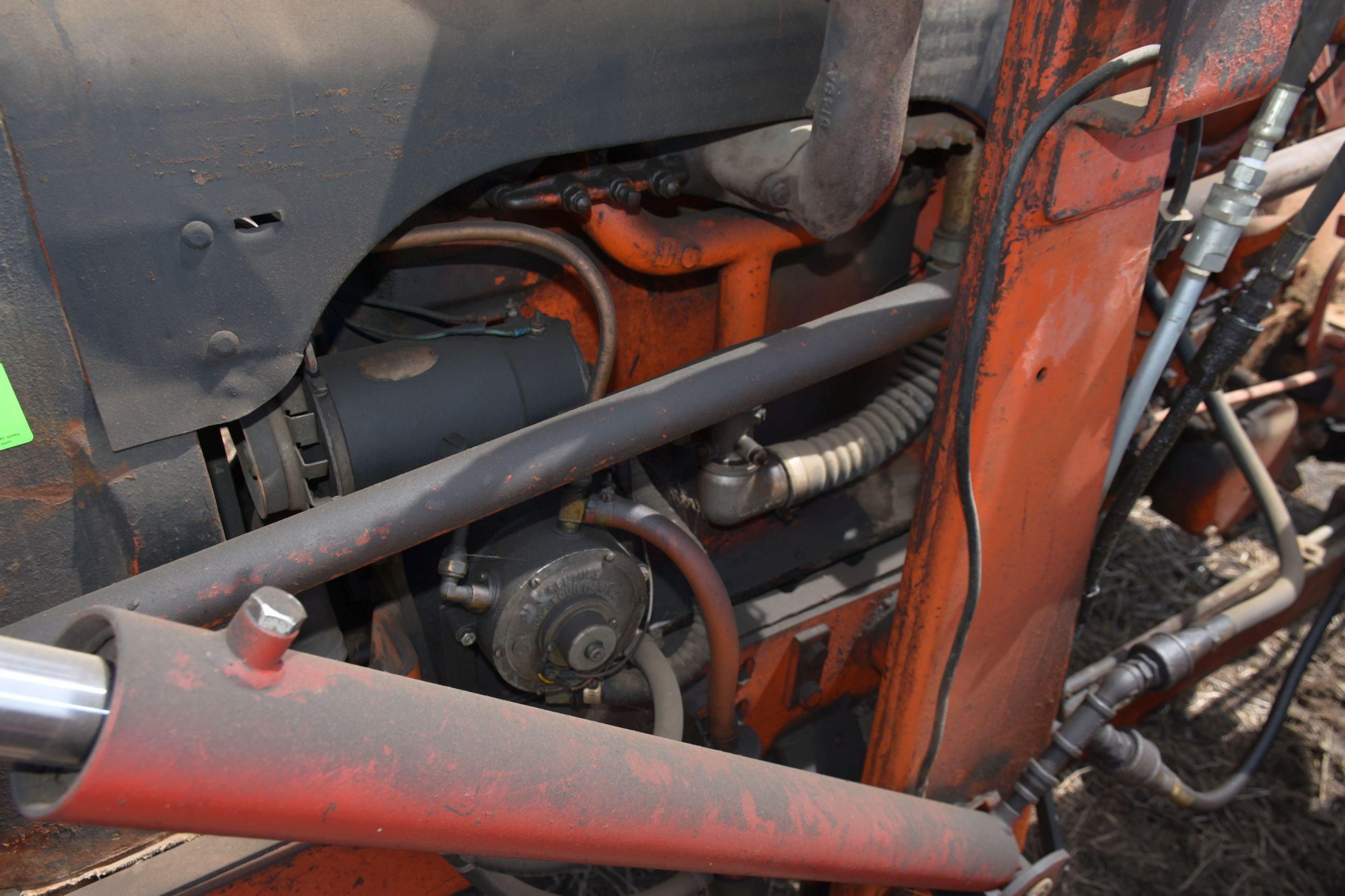 1953 Case Model DC Tractor, LP Gas, Wide Front, Fenders, With Case Hydraulic Loader, Wheel Weights,