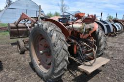 1953 Case Model DC Tractor, LP Gas, Wide Front, Fenders, With Case Hydraulic Loader, Wheel Weights,