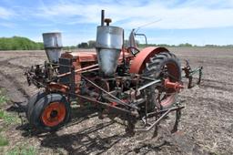 Case CC Tractor, With Mounted Culivator And Fertilizer Attachment, Narrow Front, Fenders, Motor Free