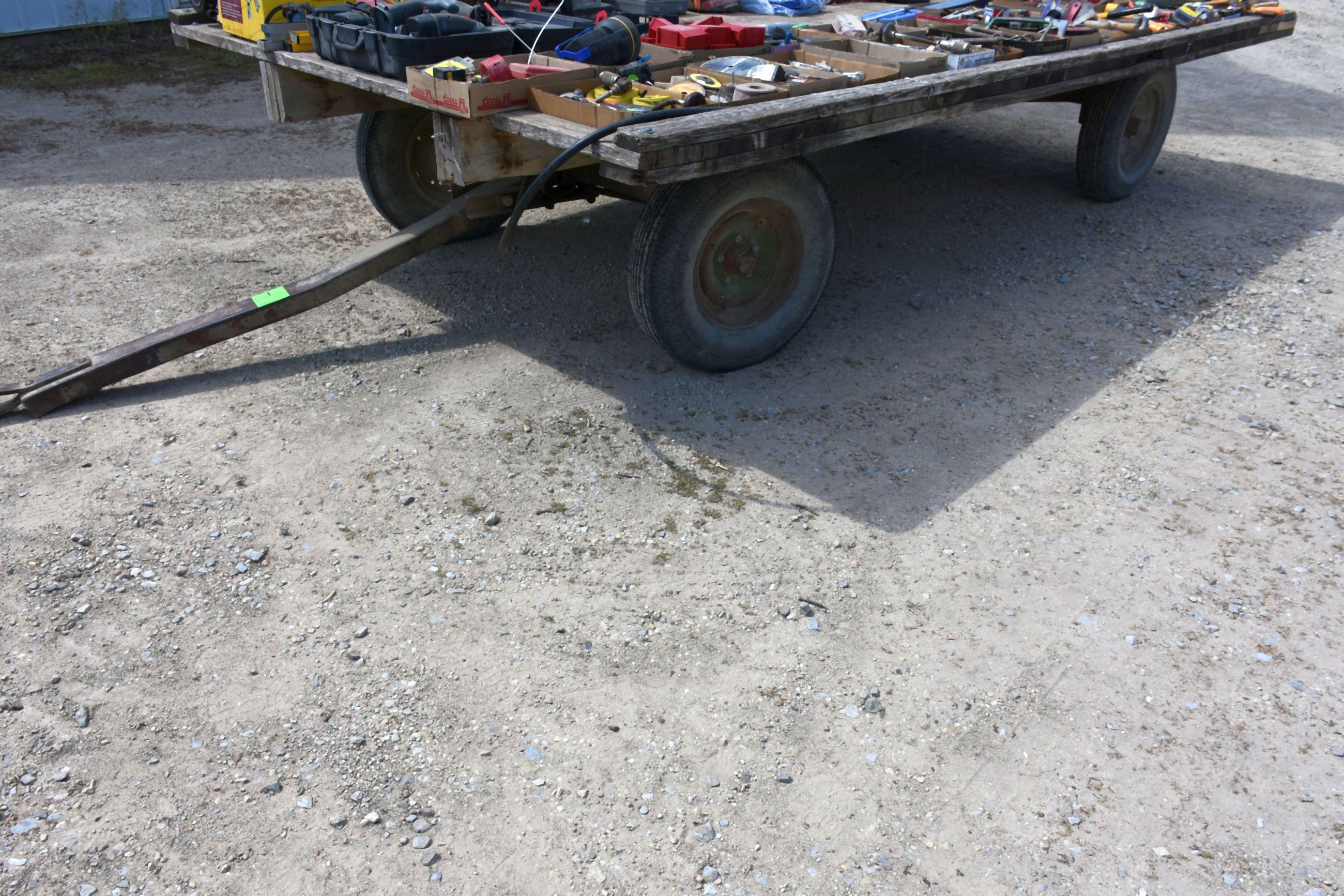 8'x15' Hay Rack With Hoist Will Straddle 30” Rows, Items Pictured On Top Not Selling With Hay Rack