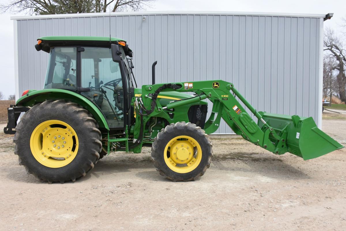 2012 John Deere 5056M MFWD Tractor, Cab, Left Hand Reverser, 352 Actual One Owner Hours, 16/16 Trans