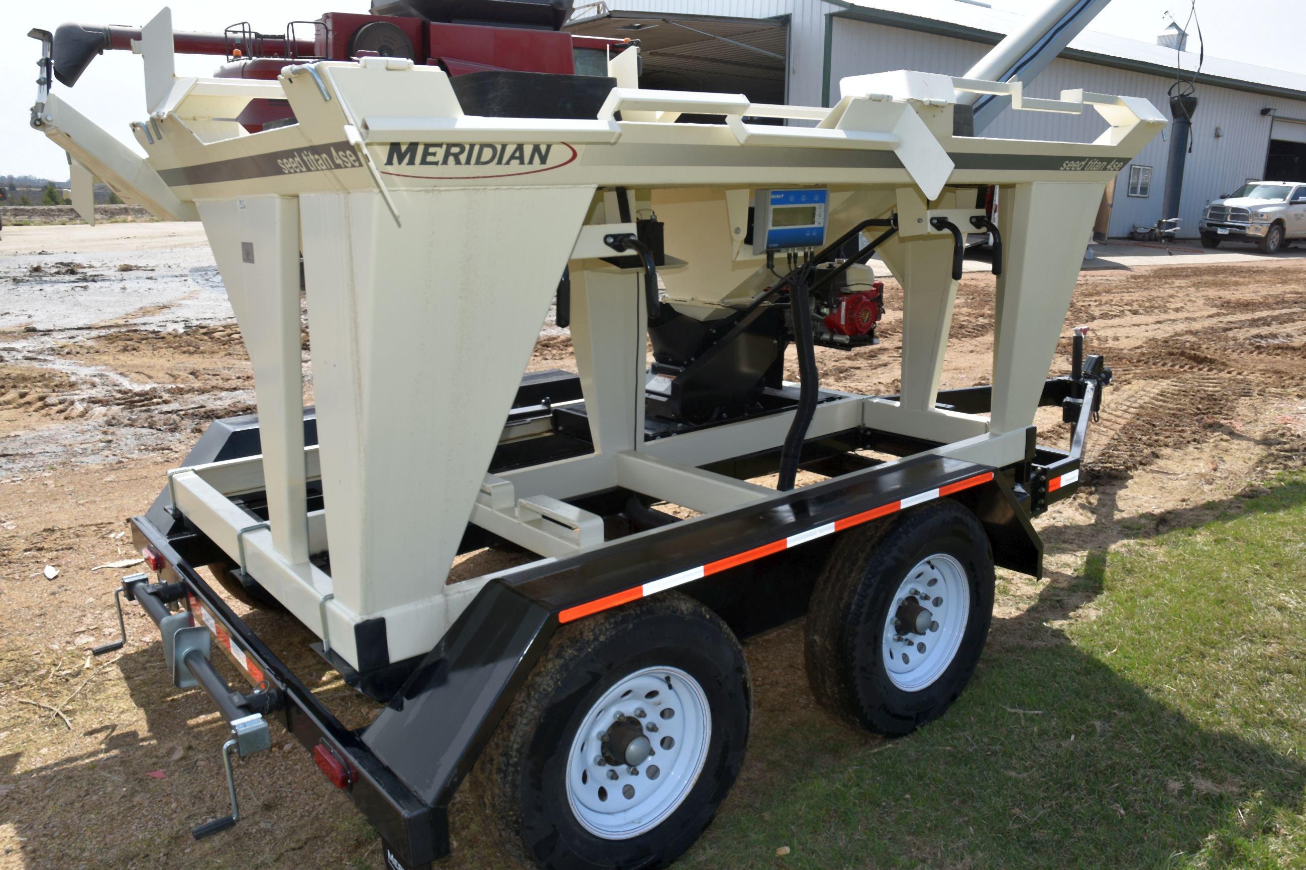 Meridian Seed Titan 4SE, 4 Box Seed Tender, Scale, Belt Conveyor, Honda Power Unit With Electric Sta