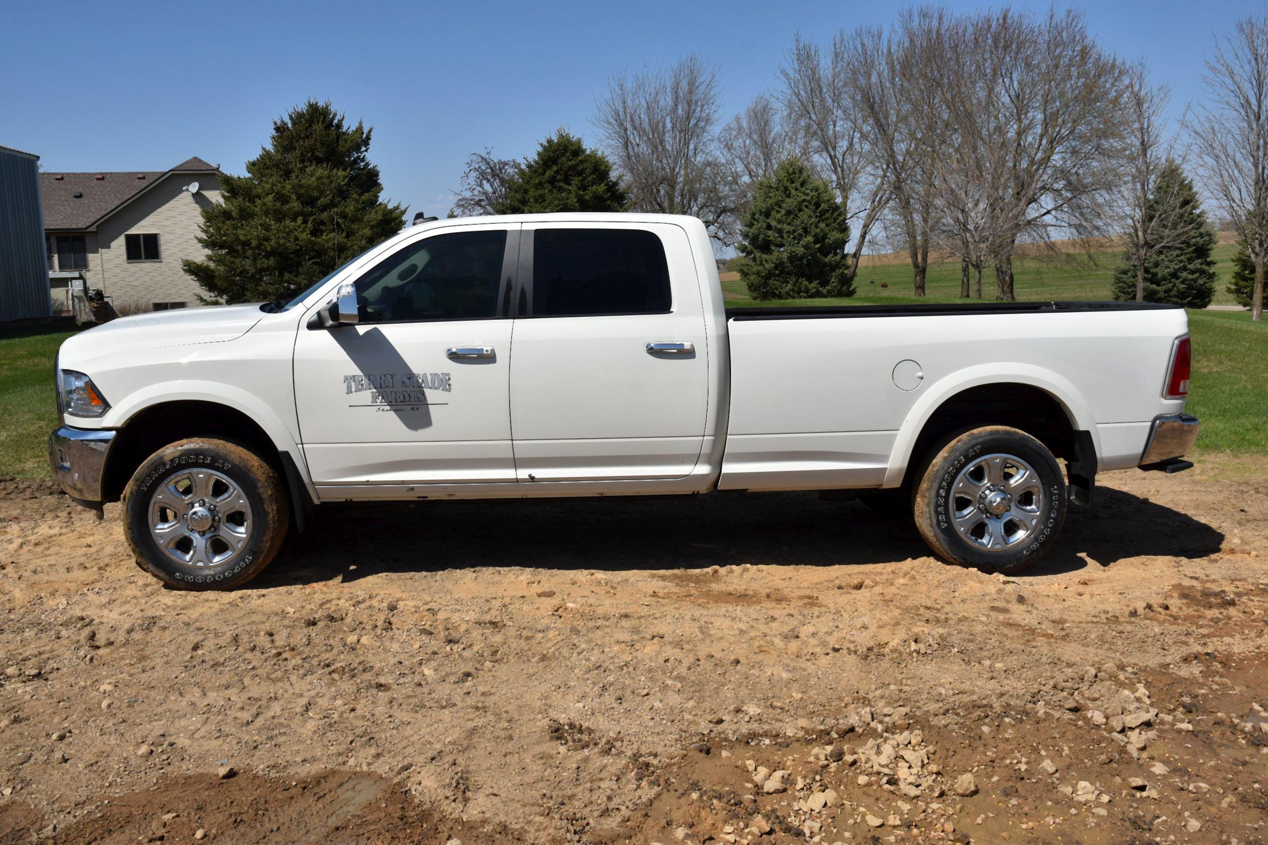 2016 Dodge Ram 2500, 4 Door, 4x4, Long Box, Laramie Package, Leather, Drop Down Running Boards, 37,9