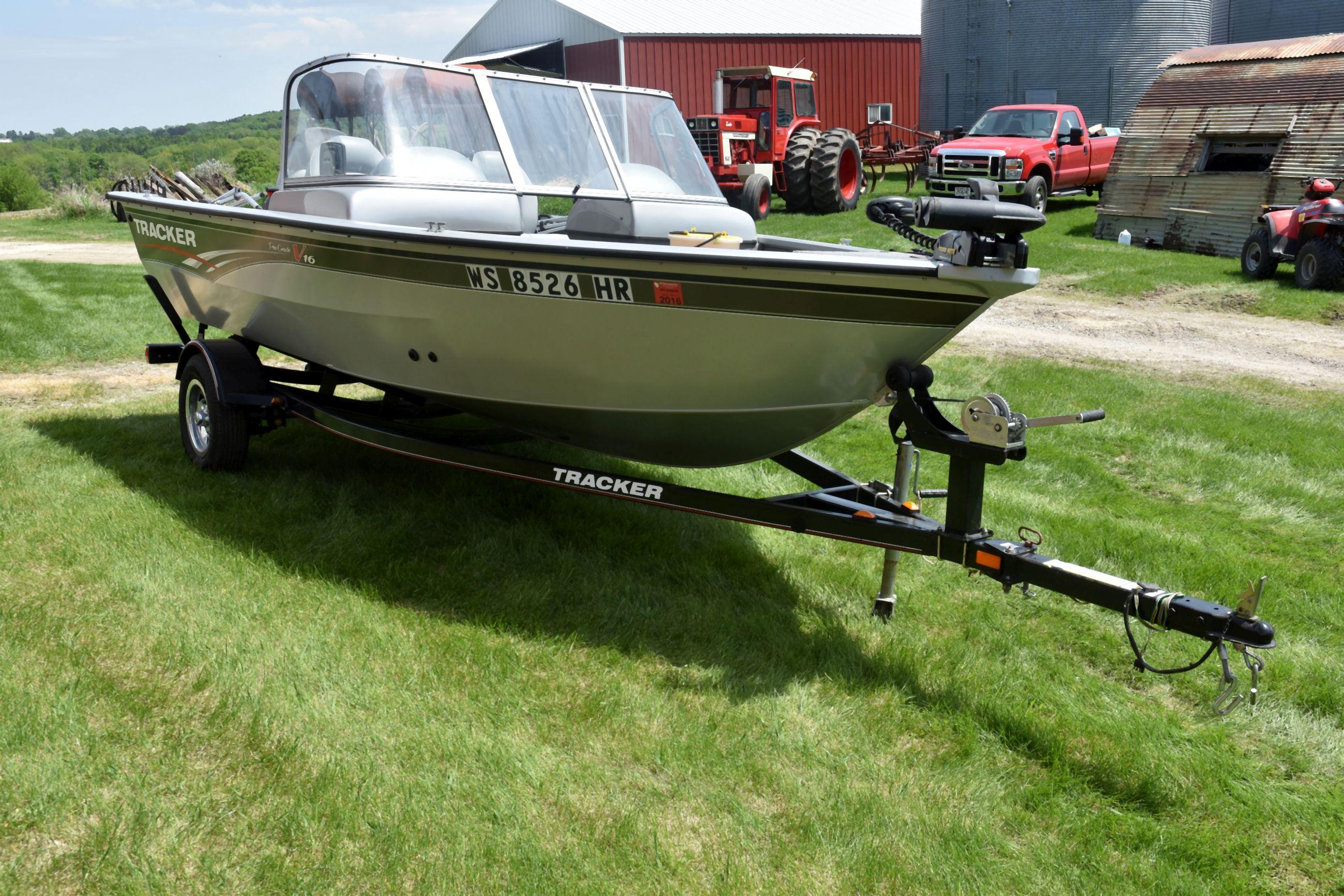 2010 Tracker Pro Guide V16, Full Windshield, Mercury 60HP 4 Stroke, Lowrance X50 Locator, With Singl