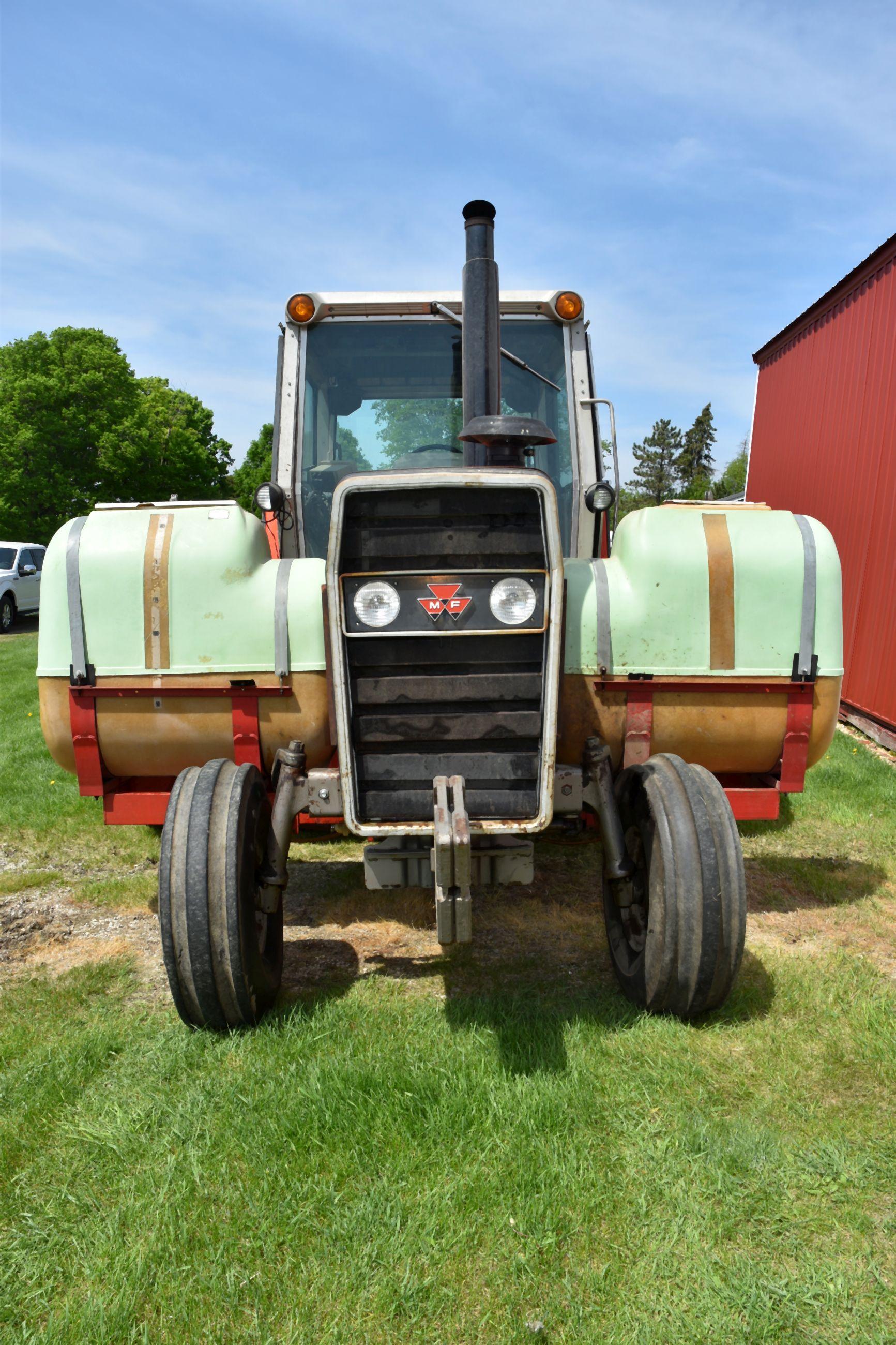 Massey Ferguson 2705 2WD, 3914 Hours Showing, 18.4x38 Duals, 540 PTO, Cab, 2 Hydraulic, 3pt.,